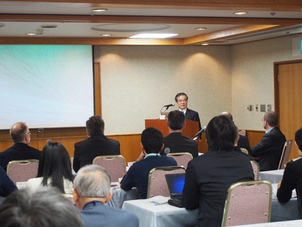 Greeting speech by Akira Hiruma (President of Research Foundation for Opto-Science and Technology)